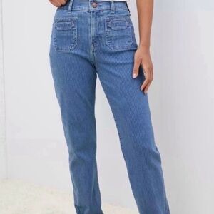 UpWest All-Day Striped Straight-Leg Sailor Denim